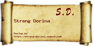 Streng Dorina névjegykártya